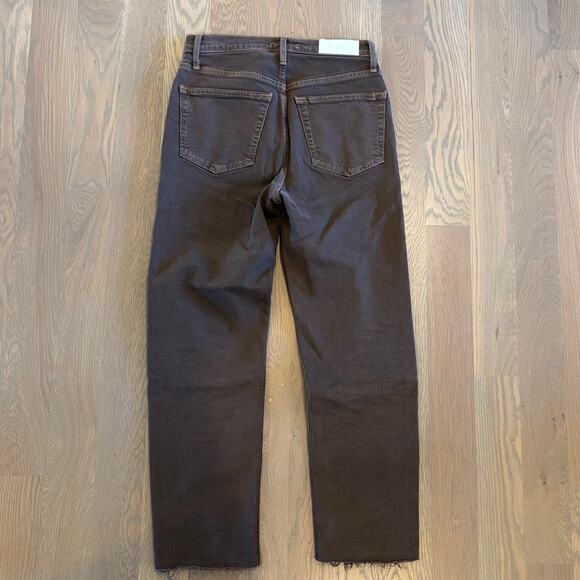 Re/done 70s Ultra High Rise Stove Pipe Straight Leg Jeans Brown Women’s Size 25 - Picture 4 of 11